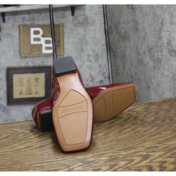 NWT Franco Sarto Womens Tinsley Mary Jane Flats I7331S4601 Gothic Red Patent 8M - Picture 12 of 14